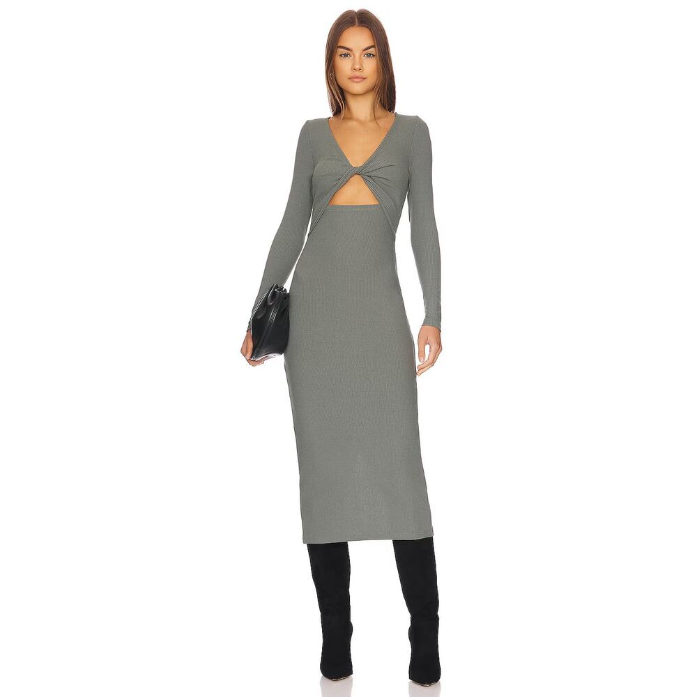 MINKPINK Yoko Cutout Midi Dress Green NWT Sold Out 8